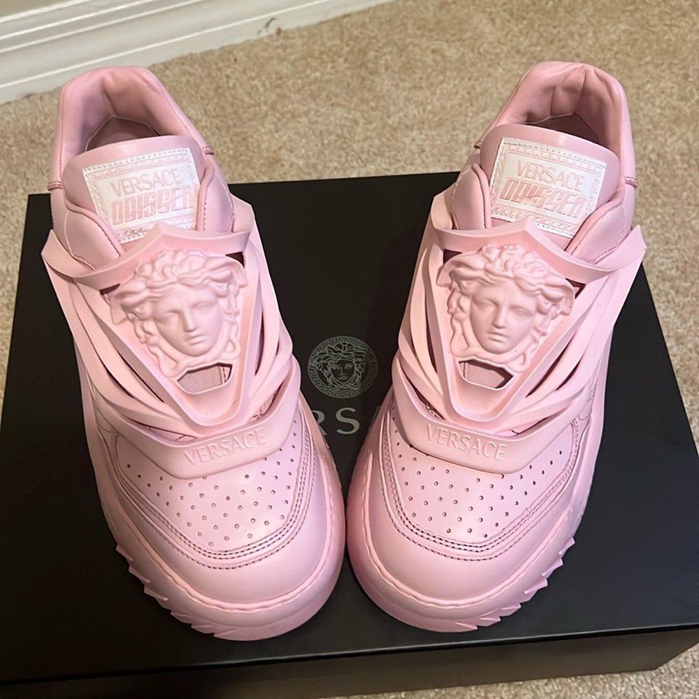 Pink authentic Versace sneakers